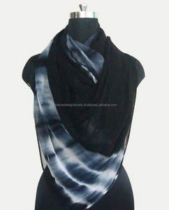 Summer Style Medium Length Tie Dye Scarf Pure Georgette Silk Wrap Fashionable Tie Dye Pattern - Product Image 2
