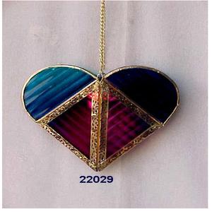 Heart Shape Glass Hanging Tealight Holder <b>Christmas</b> Handmade Decorative for Home Living Room & Garden - Product Image 2