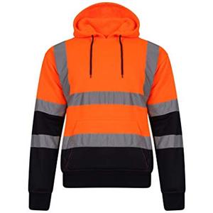 Sweat à capuche de sécurité ANSI107 hi vis, de travail avec ruban réfléchissant, haute visibilité - Product Image 2