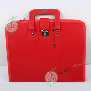 Funda de delantal suave rojo, maletines de Regalia masónica Master Mason Past Master - Product Image 1