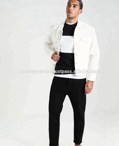 Automne mode unisexe unique Denim vestes grande taille à manches longues et courtes tricoté Patchwork Design respirant fourrure-décoré - Product Image 4