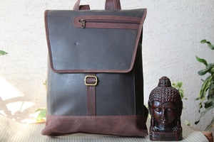 Genuine Leather <b>Bag</b> <b>Multi</b> Uses Backpack Stylish <b>Bag</b> - Product Image 2