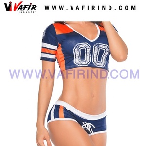 Uniformes de pom-pom girl personnalisés CU-6594 vêtements d'entraînement pour filles en coton spandex rayonne de polyester pour le costume de Cheer - Product Image 2