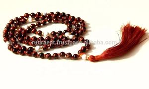 Red Tiger Eye Tassel Yoga <b>Mala</b> 6 mm Beads <b>Mala</b> <b>Necklace</b> 108 Beads Yoga Jewelry Handmade Indian Artist Beaded <b>Necklaces</b> - Product Image 4