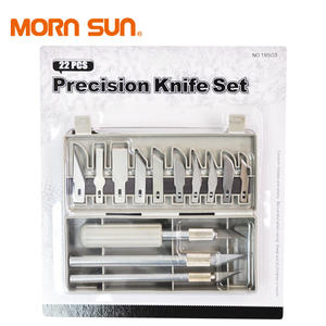 Ensemble de couteaux de précision 22 pièces pour modeler, sculpter, lames assorties pour artisanat, passe-temps, kit d'outils pour découper le bois en plastique - Product Image 1