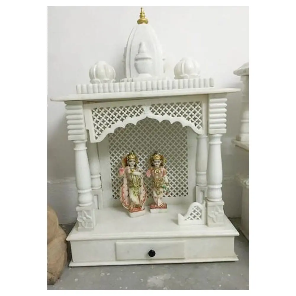 Özel beyaz mermer tapınak ev dekoratif için