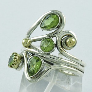 Peridot Stone_925 Sterling Silver Jewelry <b>Ring</b>, Abstract Silver Jewelry, <b>Indian</b> Manufacturer Silver Jewelry <b>Ring</b> - Product Image 3