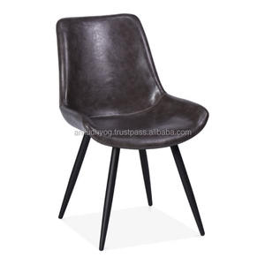 Montague Silla de comedor de cuero silla tapizada - Product Image 1