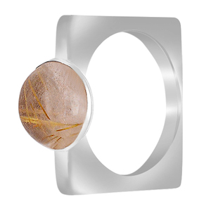 แหวนแฮนด์เมดทำด้วยมือเงินสเตอร์ลิง925แท้ทรงรีทับทิมสีทองตัวเรือนแข็งเครื่องประดับแฮนด์เมด - Product Image 4