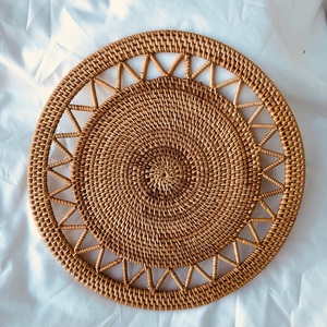 Assiette en rotin naturel ronde - Product Image 2