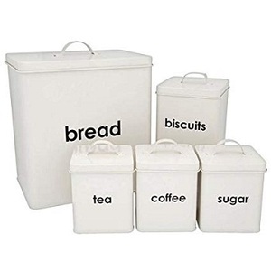 FANTAISIE VERT LIME DE LUXE QUALITÉ BOÎTE à PAIN de CUISINE ENSEMBLE de BIDON de BOÎTE DE RANGEMENT DE CUISINE - Product Image 4