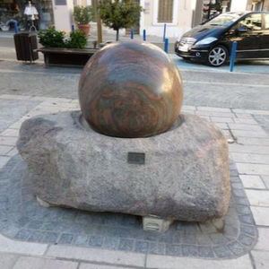 Distinctive Rotating Natural <b>Stone</b> <b>Garden</b> <b>Ornament</b> Unique Round Fountain Feature - Product Image 1