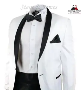 2021新到货米色修身定制设计白色燕尾服男士婚礼