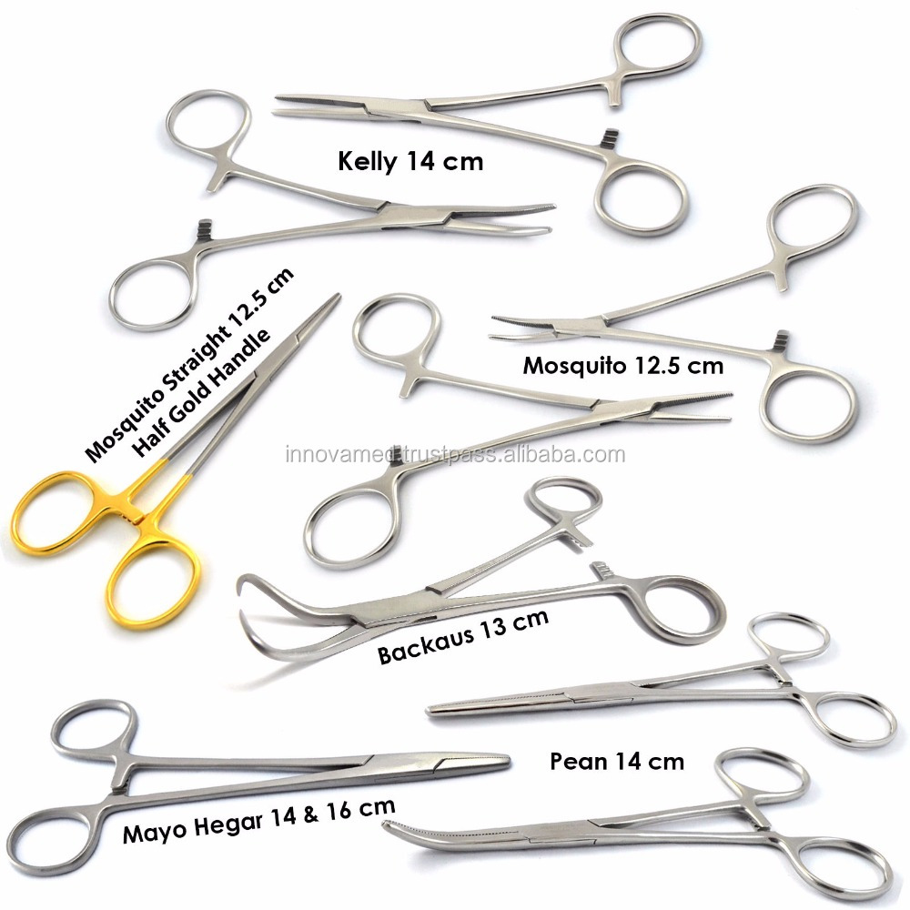 3 Pinze Emostatiche Kelly Curve 5,5 Pollici – Strumento Chirurgico Premium, Finitura Satinata, Riutilizzabili - Foto 3