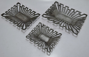 Juego de servir de bandeja de Metal de 3 piezas de cobre dorado IHA 41x36x31cm Date Night Wonders incluye nuevo plato de tazón de fecha y chocolate - Product Image 2