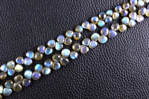 Labradorita azul de fuego Natural con forma de corazón, Briolette, joyería de piedras preciosas, perlas, indio, al por mayor, novedad - Product Image 4