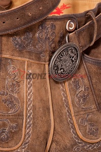 Pantalones Lederhosen Bávaros de Estilo Vintage Personalizados para Hombre, de Cuero Genuino, Estilo Alemán/Austriaco, con Tirantes, Traje Tradicional Alemán - Product Image 3