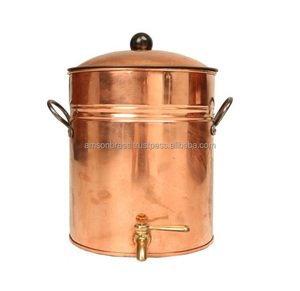 Distributeur d'eau décoratif en cuivre massif avec poignée - Product Image 1