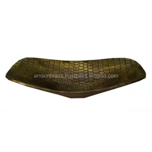 Platos de Metal rectangulares en relieve antiguo de latón, placa de cargador, placa de diseño clásico de alta calidad - Product Image 1
