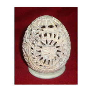 เชิงเทียนหินสบู่ธรรมชาติที่สวยงามรูปทรงที่แตกต่างกันแกะสลักทำด้วยมือดีไซน์แบบอินเดียสำหรับการตกแต่ง - Product Image 1