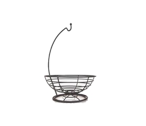 Corbeille à fruits pratique en fil métallique avec crochet à banane pour la cuisine à domicile-Servir des légumes et des fruits - Product Image 1