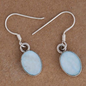 Oval Shape Opal Gemstone 925 <b>Sterling</b> <b>Silver</b> Ear Wire Dangle <b>Earrings</b> Fashionable <b>Earring</b> For Wedding Anniversary Gift For <b>Women</b> - Product Image 3
