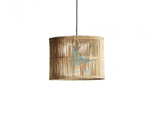 Abat-jour de suspension de plafond de style panier en osier moderne, design minimaliste côtier européen, méditerranéen, scandinave, mi-siècle - Product Image 3