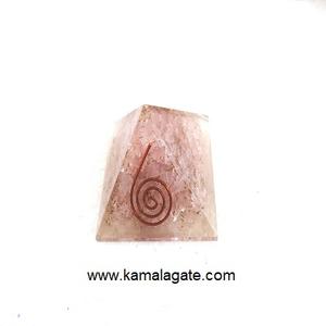 Générateur d'énergie d'orgone en quartz rose naturel fait à la main en gros - Product Image 1