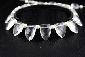 เครื่องประดับอัญมณีควอตซ์คริสตัลสีขาวธรรมชาติคุณภาพสูงแบบครึ่งรูปมาร์คีนแฮนด์เมดสำหรับเครื่องประดับอัญมณีหลวม - Product Image 3