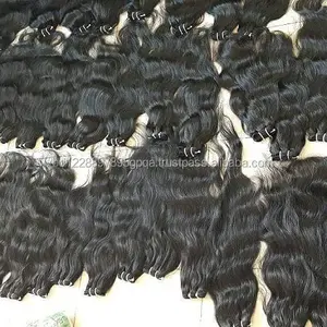 Mesin rambut Peru selaras kutikula rambut manusia keriting berombak Wig rambut manusia 100% Virgin penjualan laris kain genius