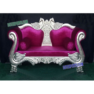 Canapé de mariage royal de style paon canapé de mariage indien ensemble de canapé de places d'amour - Product Image 1