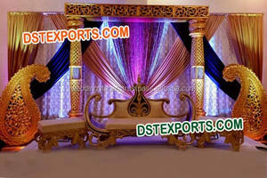 Bollywood mariage décors de scène élégant mariage mariée marié scène tendance mariage indien cérémonie scène configuration décor australie - Product Image 3