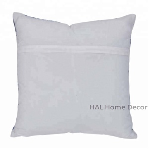 Wholesale 2018 Kantha Silk and Cotton <b>Pillow</b> Case Indigo Shibori Print Back Support Cushion Cover for Home Use for <b>Christmas</b> - Product Image 2