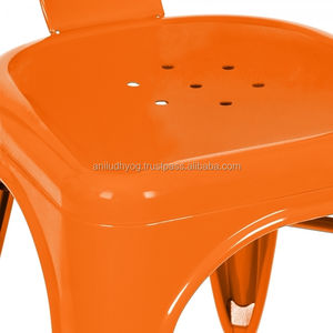 Chaise métallique Vintage empilable de salle à manger, siège industriel, pour Restaurant, vente en gros - Product Image 6