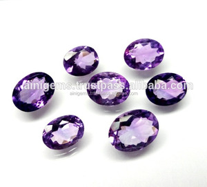 Piedra preciosa de amatista natural, tamaño personalizado, forma Ovalada para hacer joyas, amatista semipreciosa, piedra de corte facetado, regalo para ella - Product Image 3