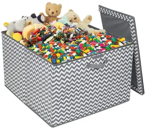 Grote Home Organisatie Speelkamer Closet Nursery Kids Inklapbare Opslag Bin Box Vouwen Vierkante Speelgoed Borst Met Flip-Top Deksel