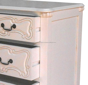 เฟอร์นิเจอร์ไม้มะฮอกกานีอินโดนีเซีย-ลาโรเชลสีขาวโบราณฝรั่งเศสหน้าอก4ลิ้นชักเฟอร์นิเจอร์ - Product Image 4