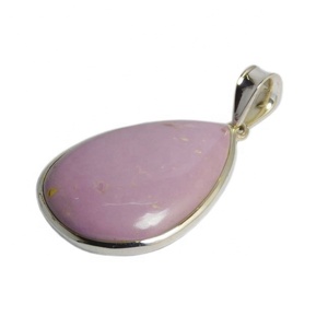 Pendentif en argent sterling 925 massif de style vintage avec pierre précieuse en phosphorite taille émeraude plaqué rhodium Bijoux fins pour mariage - Product Image 1