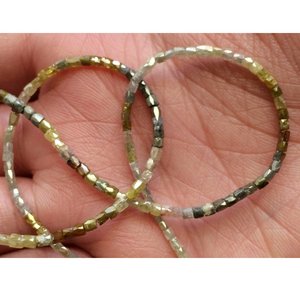 Collier en tuyaux de perles de diamants à facettes, de couleur mixte, à la mode - Product Image 2