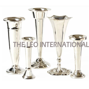 แจกันชุบเงินอลูมิเนียมโลหะรูปทรงที่เป็นเอกลักษณ์ชามตกแต่งบ้านสไตล์แฟนซีสมัยใหม่สำหรับตกแต่งบ้าน - Product Image 1