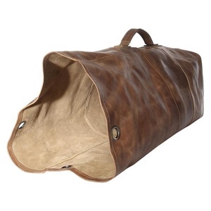 Sac de voyage en cuir véritable personnalisé OEM pour hommes sac de voyage de week-end en cuir haut de gamme d'Inde - Product Image 3