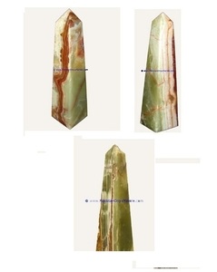 Obélisques en onyx vert - Artisanat en pierre de marbre onyx - Product Image 1
