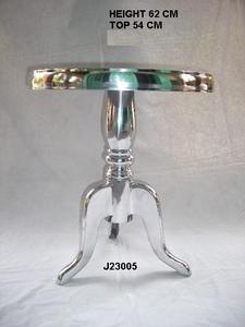 Mesa de aluminio fundido con acabado de alfombrilla de alta calidad con acabado de alfombrilla superior cuadrada y tres patas pequeñas para decoración del hogar muebles de Metal - Product Image 3