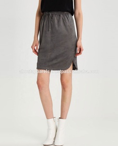 Nouvel arrivage de jupes crayon femmes Sexy noir fermeture éclair dos fendu respirant en peau de mouton en cuir véritable - Product Image 2