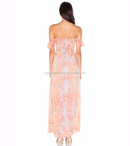 2024 Fresh Stock de Maxi vestido sin tirantes para mujer, vestido Maxi rayón Tie Dye - Product Image 3