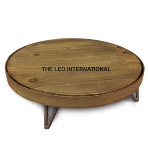 Base para Pastel de Madera de 12 Pulgadas de Diámetro, Decoración para Bodas, Base para Pastel de Cumpleaños, Forma Redonda, Estilo Vintage - Product Image 1