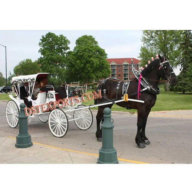 Wedding Two Seater Carriage Wedding Small Victoria Horse Carriage Two Seater Black Horse Drawn Carriage