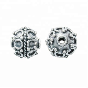 Perles en vrac en argent B180 pour la fabrication de bijoux en métal, vente en gros - Product Image 1