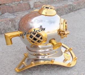 Casco de buceo de latón náutico antiguo Artículo decorativo de la Marina DE LOS EE. UU.-Bonita idea de regalo para buceadores - Product Image 4