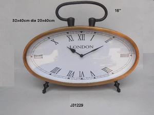 Reloj de Mesa de Metal de Estilo Vintage con Mango de Cuero, Decoración para el Hogar, Reloj de Mesa de Metal, Decoración para el Hogar, Reloj de Mesa - Product Image 3